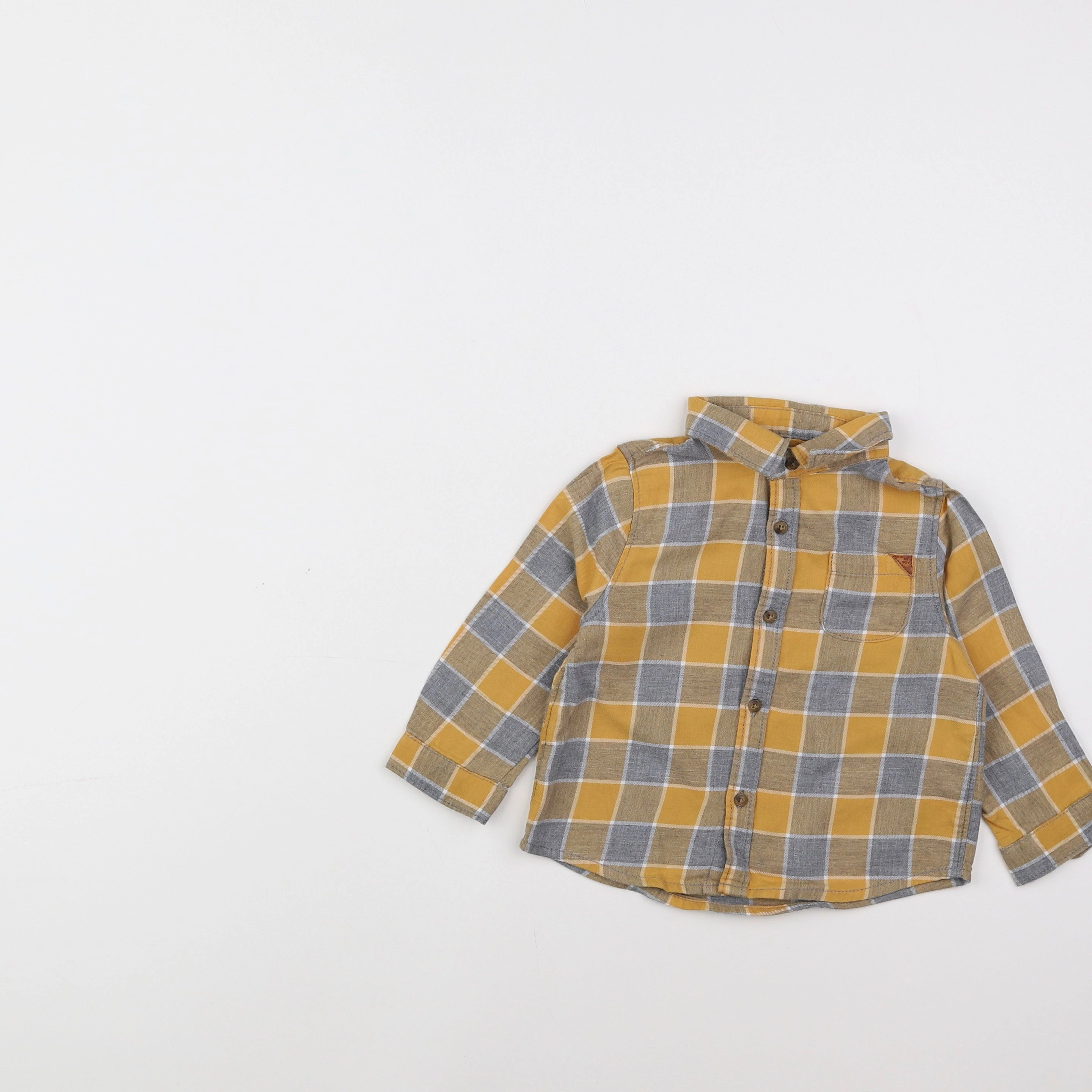 Zara - chemise gris, jaune - 9/12 mois